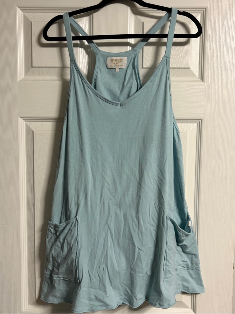 Simply Southern Pale Blue Tank Tunic with Side Pockets